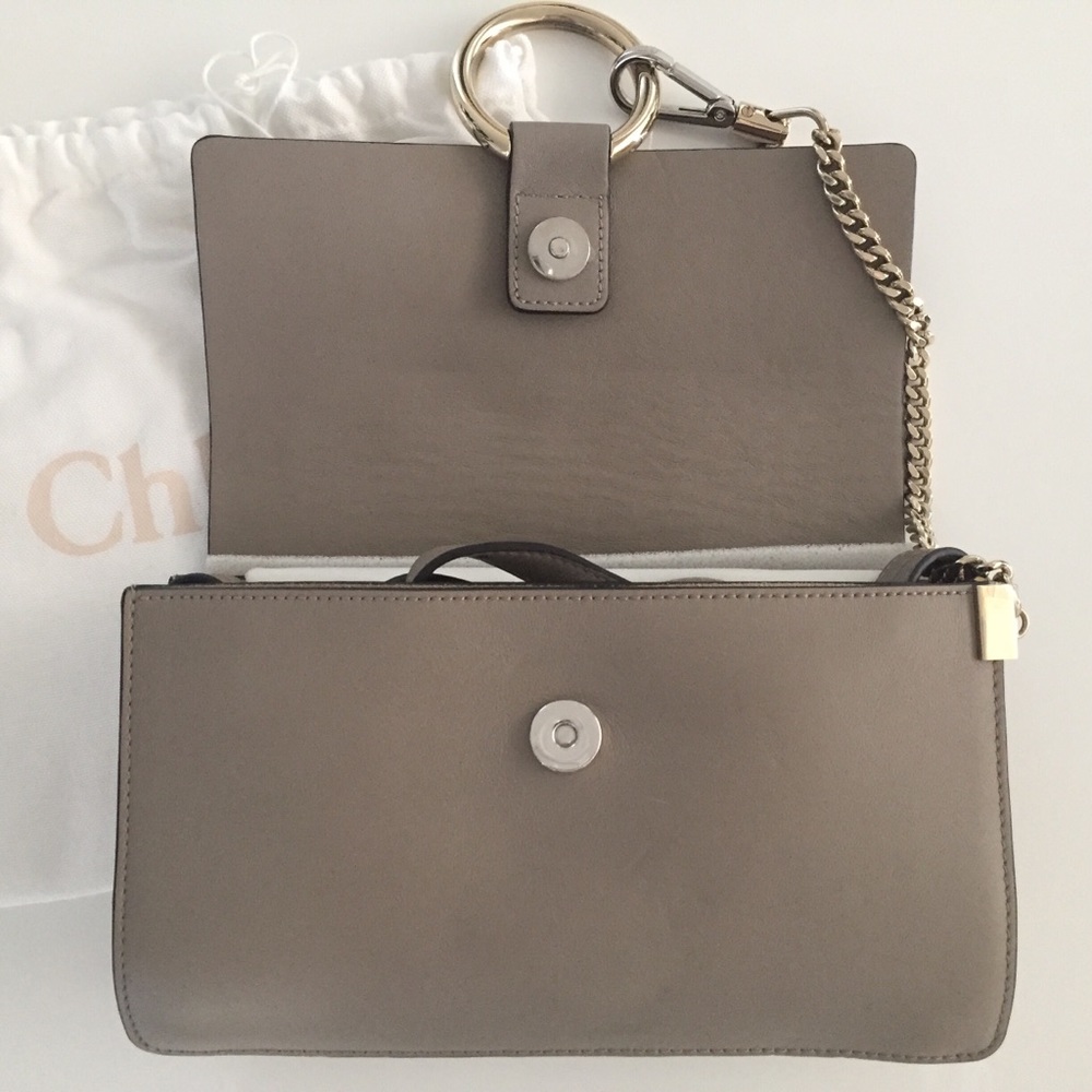 (SOLD) Chloé Small Faye Shoulder Bag, Motty Grey - Picture 2 of 14